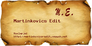 Martinkovics Edit névjegykártya